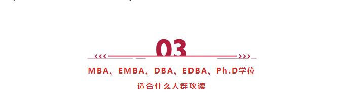MBA、EMBA、DBA、EDBA、Ph.D有啥區(qū)別？適合什么人群就讀？