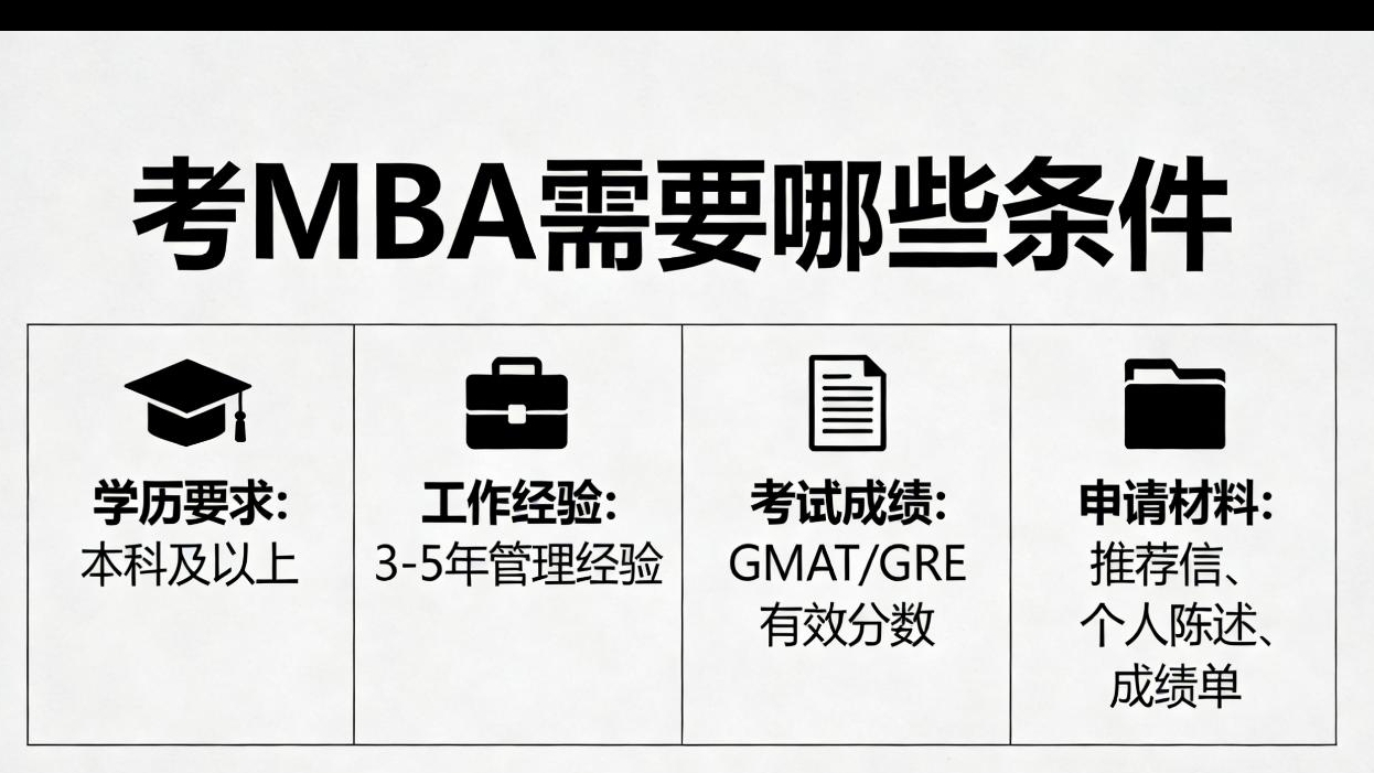 考MBA需要哪些條件？2026最新政策｜職場人自查指南