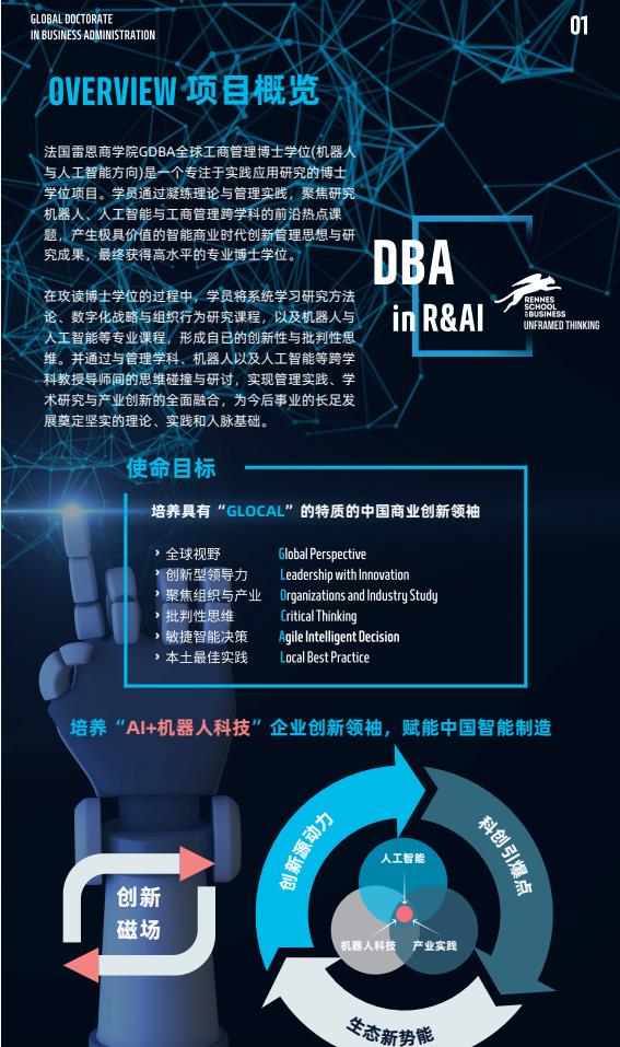 機(jī)器人與人工智能方向-全球工商管理博士（GDBA in R&Al）簡章-法國雷恩商學(xué)院