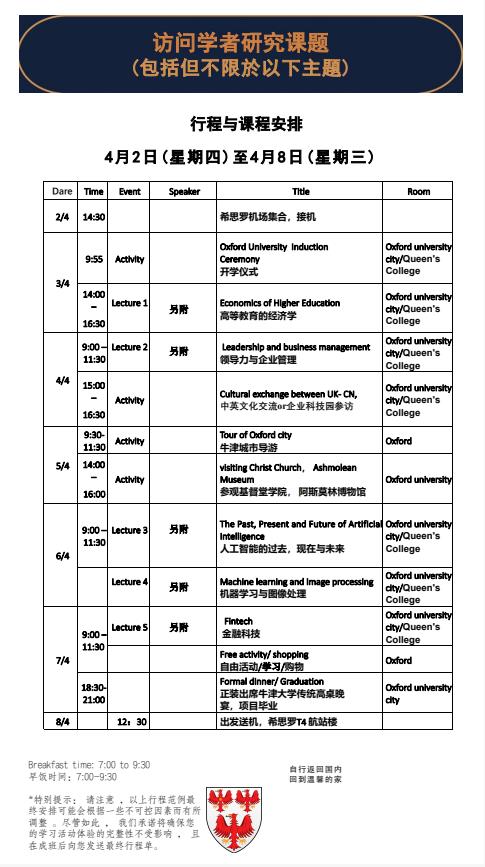 英國牛津大學(xué)王后學(xué)院訪問學(xué)者招生簡章